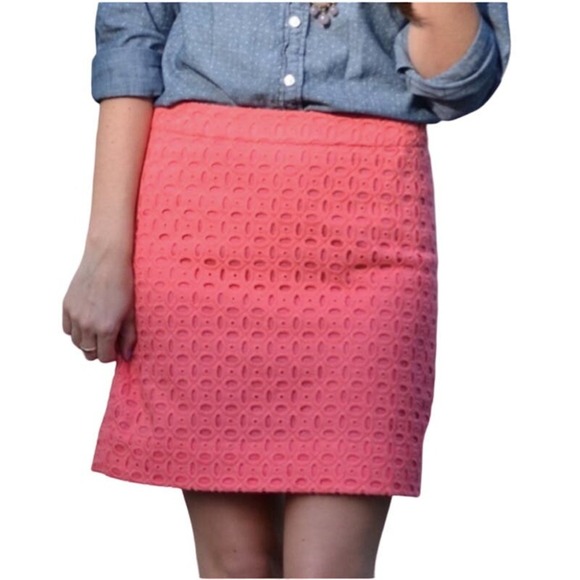 J. Crew Dresses & Skirts - Coral Eyelet Mini Skirt
